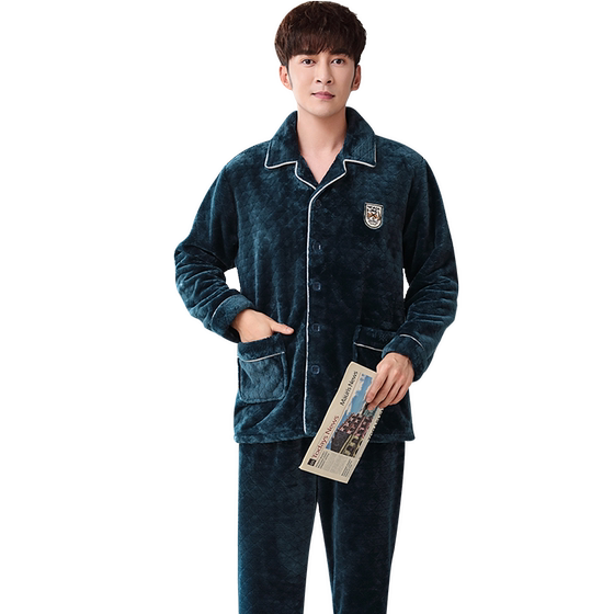 [Clear up the warehouse] Pajamas for women in winter coral velvet thickened velvet men in autumn and winter winter flannel home clothes