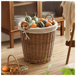 Dirty Clothes Basket, Household Rattan and Wicker Storage Basket, Large Laundry Basket for Dirty Clothes and Toys, Wicker Basket for Hot Pot Restaurants