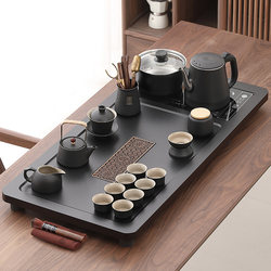 Tea Set for Home Use, Fully Automatic Kettle with Integrated Tea Tray, Complete Kung Fu Tea Brewing Station, Modern and Simple for Office Use