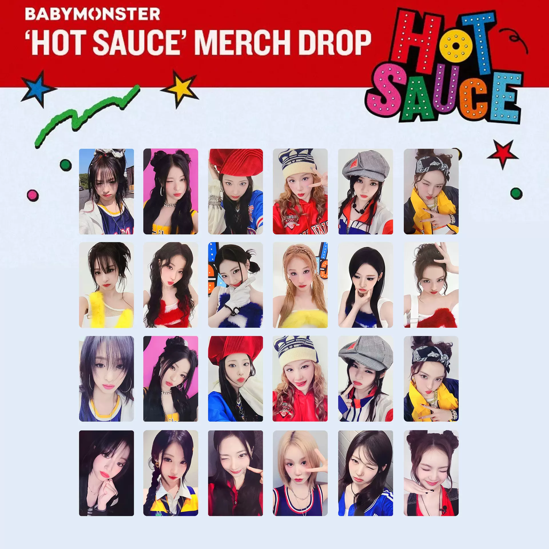 宝怪BABYMONSTER数码单曲Hot Sauce小卡K4 MA特典郑雅譞ASA自