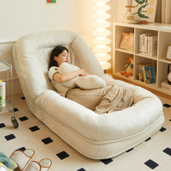 Lazy Sofa That Can Be Used for Lying down and Sleeping, Bedroom Lounge Chair, Caterpillar-Shaped Small Sofa, Human-Sized Dog Bed, Huge Tatami Single Chair