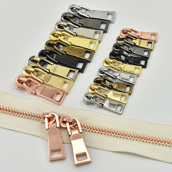 No. 3, 5 metal zipper head high-end luggage zipper head leather bag men's bag zipper accessories women's bag zipper board