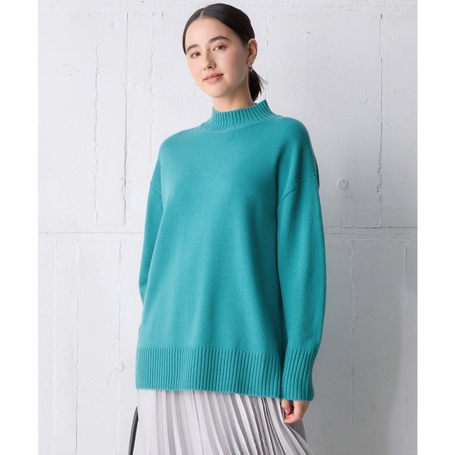 UNFILO simple temperament high-neck long loose knitted sweater for women Japanese light luxury autumn and winter