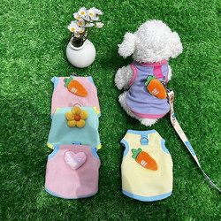 Spring, Summer and Autumn Pet Clothes for Cats, Dogs, Puppies, and Teddy Pets, Cat Outdoor Harness, Anti-Shedding, Breathable Vest