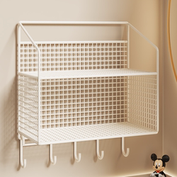 Bathroom Clothes Storage Solution, Multifunctional No-Drill Wall-Mounted Shelf for Bathroom and Toilet, Towel Storage Rack