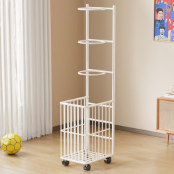 Basketball storage rack, home ball rack, badminton racket, yoga mat artifact, sports equipment ball storage rack