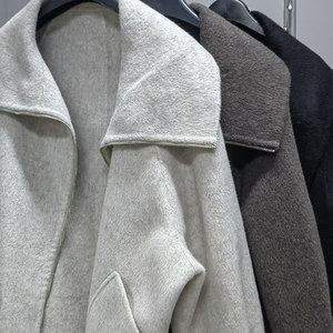 
Double-sided Alpaca Beibei Coat Women's 2025 Autumn and Winter New Retro Cape Zipper Short Coat