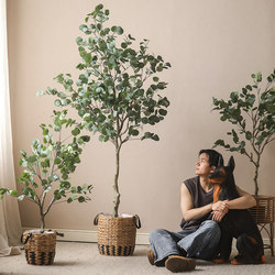 Artificial Eucalyptus Tree, Artificial Tree, Green Plant, Landscaping Decoration, Fake Tree, Large Plant, Potted Plant, Indoor Living Room Floor-Standing