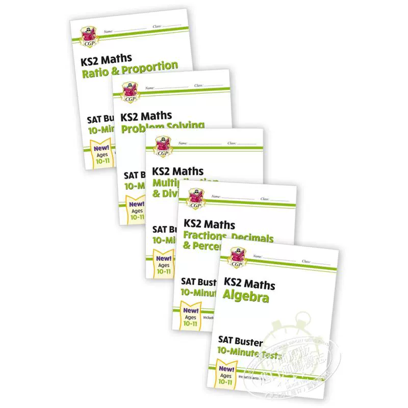 Cgp Ks2 Year 6 Maths 10 Minute Tests 小学6年级数学十分钟小测五册乘除 分数小数百分比 比例 应用题10 11岁