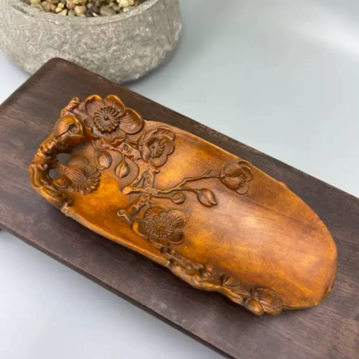 黄杨木雕雪山大士瘦骨罗汉（苦行僧）摆件实木雕刻复古