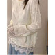 0301 Lace spliced ​​satin top JL