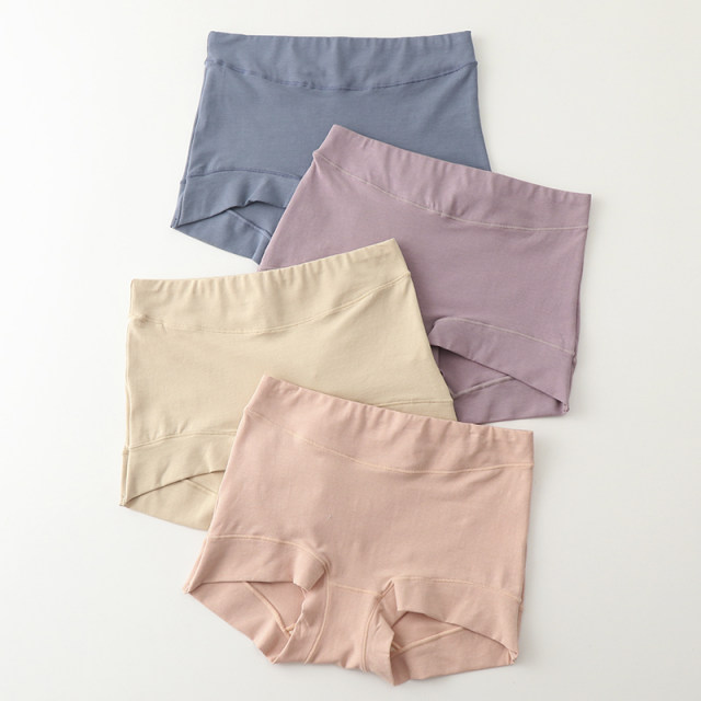 2025 new underwear for women pure cotton bottom crotch antibacterial medium and high waist small flat corner fat MM anti-exposure summer thin style