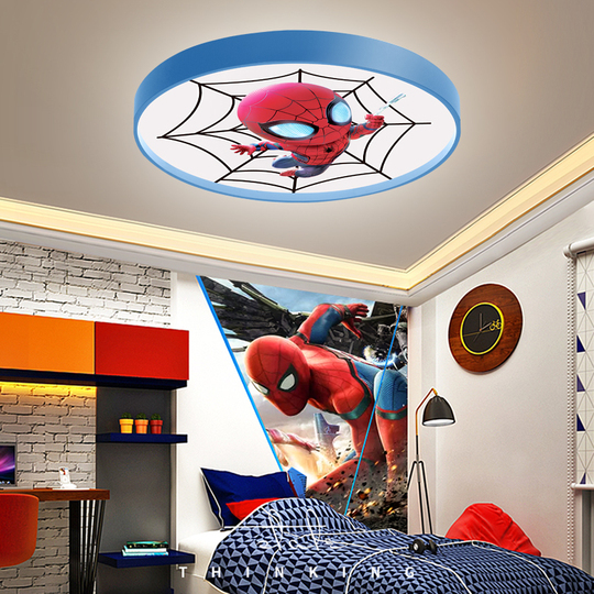 Lampada Soffitto A LED Con Telecomando - Design Spiderman, Dimmable 3000-6500K Per Cameretta