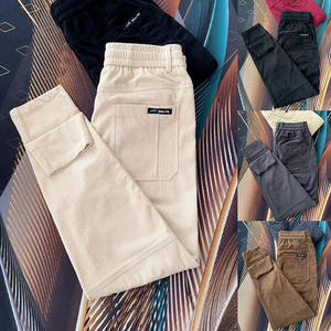 
Spring and autumn new high-end corduroy casual pants for men, light luxury solid color loose foot pants, versatile simple overalls