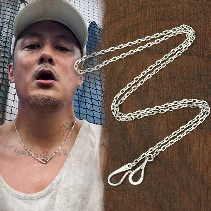 牛钝精工Larry Smith默丘利小飞侠银币项链925纯银余文乐同款男女