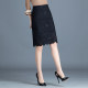 Lace skirt women's skirt 2025 new spring and autumn mid-skirts look slim and high waist hip skirt mid-length commuting one-step skirt