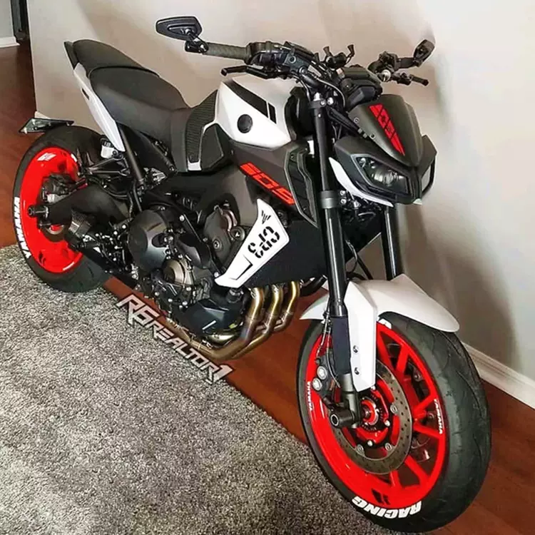 適用山葉MT09 FZ09 XSR900 Tracer900改裝手把後照鏡端子反光鏡-Taobao