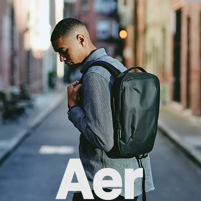 美國AER Slim Pack 工作戶外旅行防潑水雙肩背電腦包香港直髮-Taobao