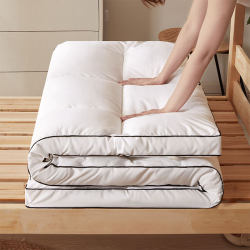 Solid Color Feather Velvet Thickened Three-Dimensional Student Mattress, Soft Dormitory Single Tatami Mat, Home Double Mattress