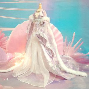 30 cm doll clothing 6 points princess accessories headdress ancient style Han clothing dress changing clothes girl birthday gift
