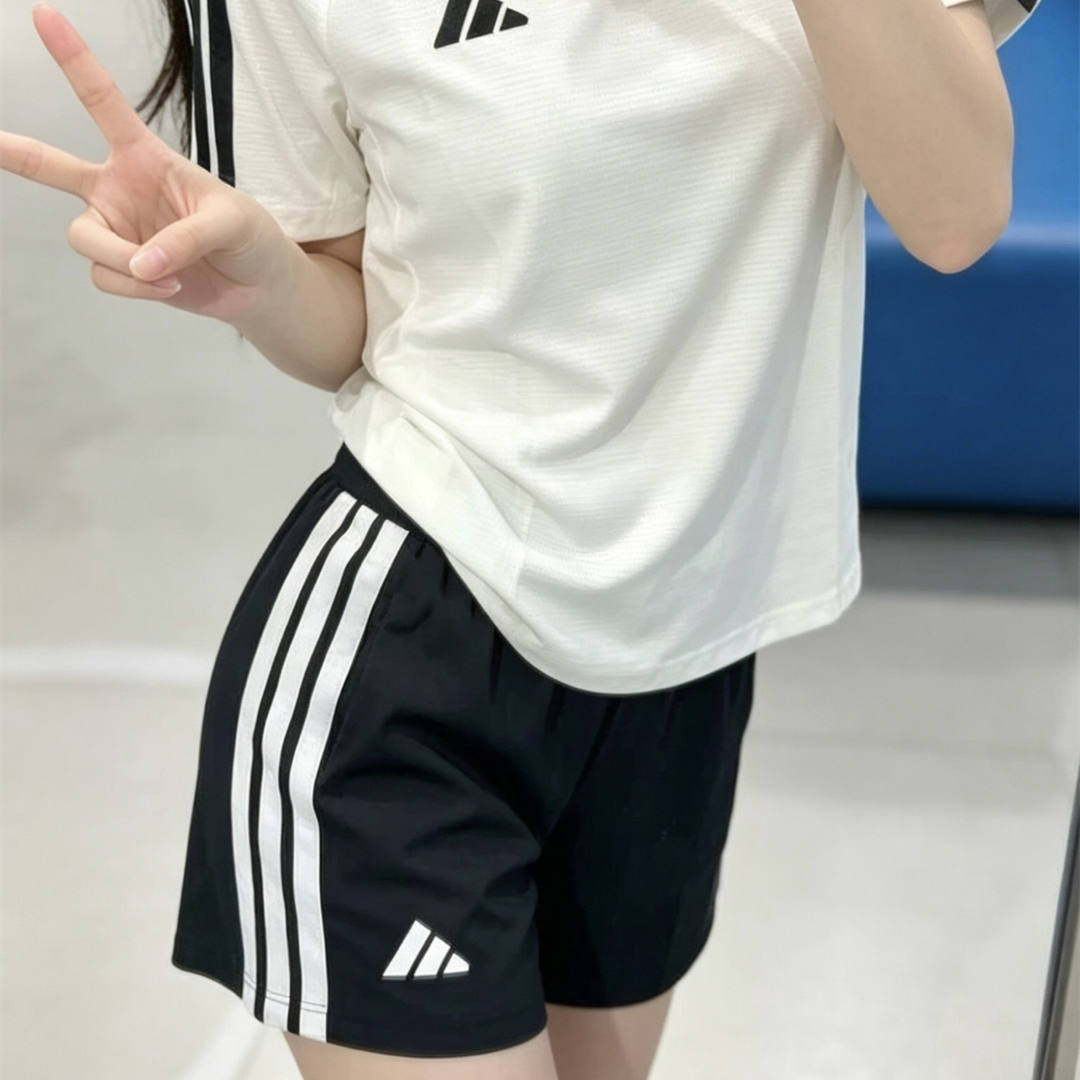 Adidas W 3S SJ SHO женские трикотажные спортивные повседневные тренировочные шорты с высокой талией JY8574