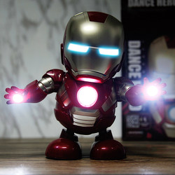 Electric Singing and Dancing Iron Man Robot Toy for Kidsren, Boys, Infants Aged 0-1 Years, Girls, Babies Aged 2, Boys Aged 3