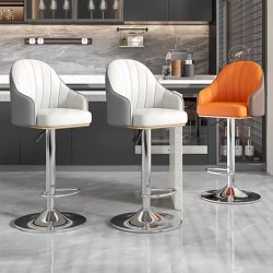 Bar Stool with Adjustable Height and Swivel, Modern Minimalist Cashier Bar Stool for Home, Supermarket Front Desk, Bar, Light Luxury Chair, High Stool