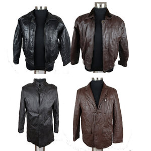 Small sheep leather men's leather jacket leather jacket short loose jacket autumn and winter motorcycle riding work clothes ancient
