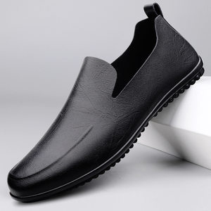 
This year's popular cross-border men's shoes white casual leather shoes men's genuine leather lazy shoes one-foot soft sole beans