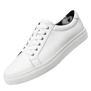 
This year's popular special men's shoes autumn new top layer cowhide fashion British Korean version breathable large size white shoes