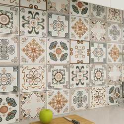 Retro Artistic Small Floral Tiles 200×200 for Kitchen, Bathroom, Balcony, Floor Tiles, Dining Room, Living Room, Wall Tiles, Background Wall