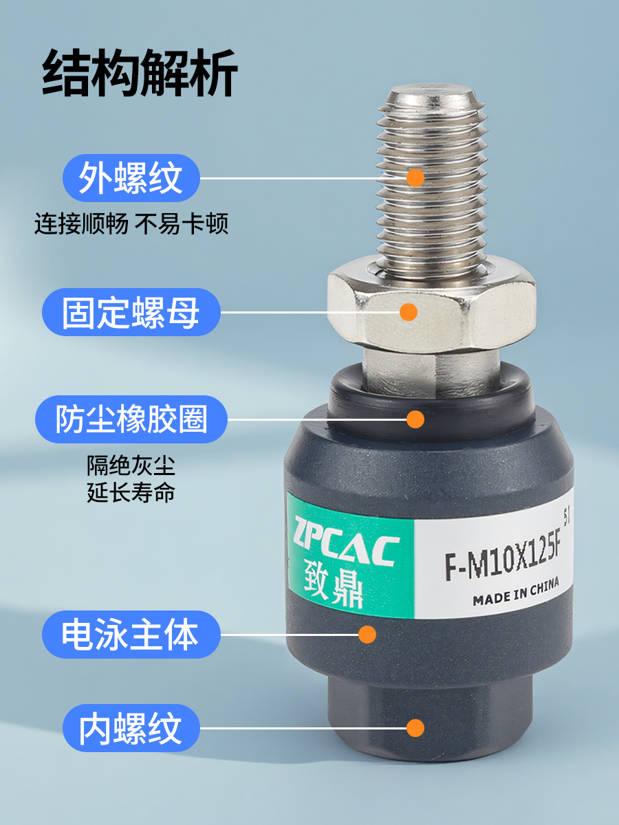 Zpcac シリンダーフロートジョイント - ユニバーサル可動接続