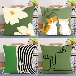 Square Light Luxury Green Fresh Style Throw Pillow for Living Room Sofa Cushion Modern Simple Pillowcase Headboard Sleeping Pillow