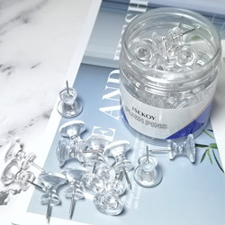 50 Pieces of Transparent Large I-Shaped Nails, Thumbtacks, Art Pins, Photo Fixing Pins, Push Pins, Wall Pins, Corkboard Pins