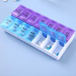 Exported to Germany, Seven-Day Pill Box, One-Week Portable Large-Capacity Storage Pill Box, Sealed and Convenient for the Elderly