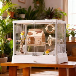 Dayang Bird Cage B6047 Panoramic Glass High-Transparency Bird Cage Villa Home Luxury New Model Parrot Cage B6045