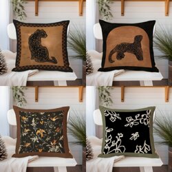 Nordic Light Luxury Line Pillow, Simple Orange Living Room Sofa Cushion, Office Nap Pillow, Car Cushion