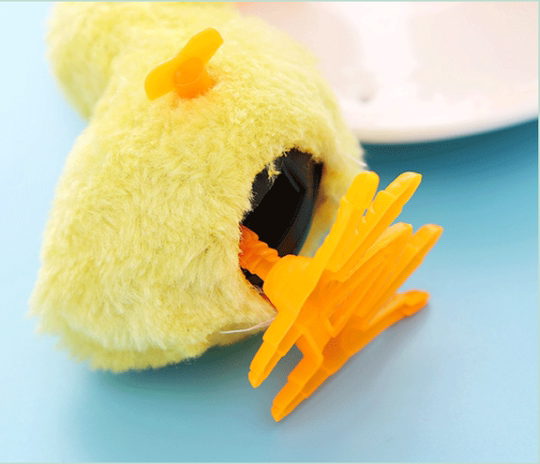 ★ぜんまい仕掛けのオモチャ★ ゼンマイ仕掛けのひよこおもちゃ - 跳ねるぬいぐるみチキン