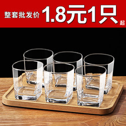 Set of 6 Glass Cups for Home Use, Thickened Heat-Resistant Transparent Drinking Cups, Tea Cups, Milk Cups, Beer Cups