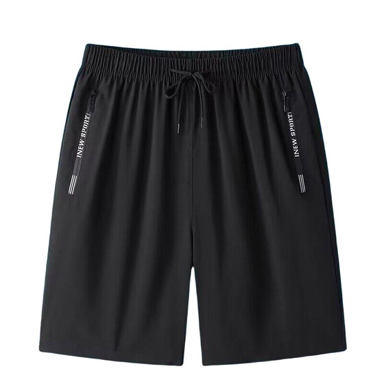 
Ice silk thin shorts for men's summer outerwear loose large size stretchy thin quick-drying casual sports shorts for men