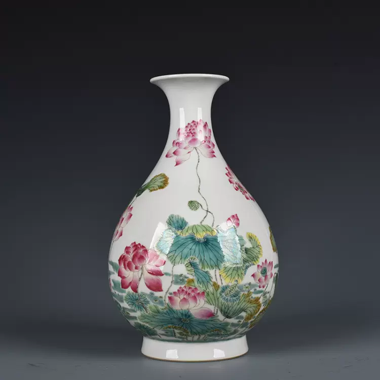 中国 染付 福寿紋方瓶 大清乾隆年製銘 送料込み0713 乾隆粉彩花瓶