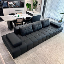 Italian-Style Light Luxury Lawrence Genuine Leather Sofa 2026 New Model for Home Living Room, Straight Three-Seater High-End Sofa