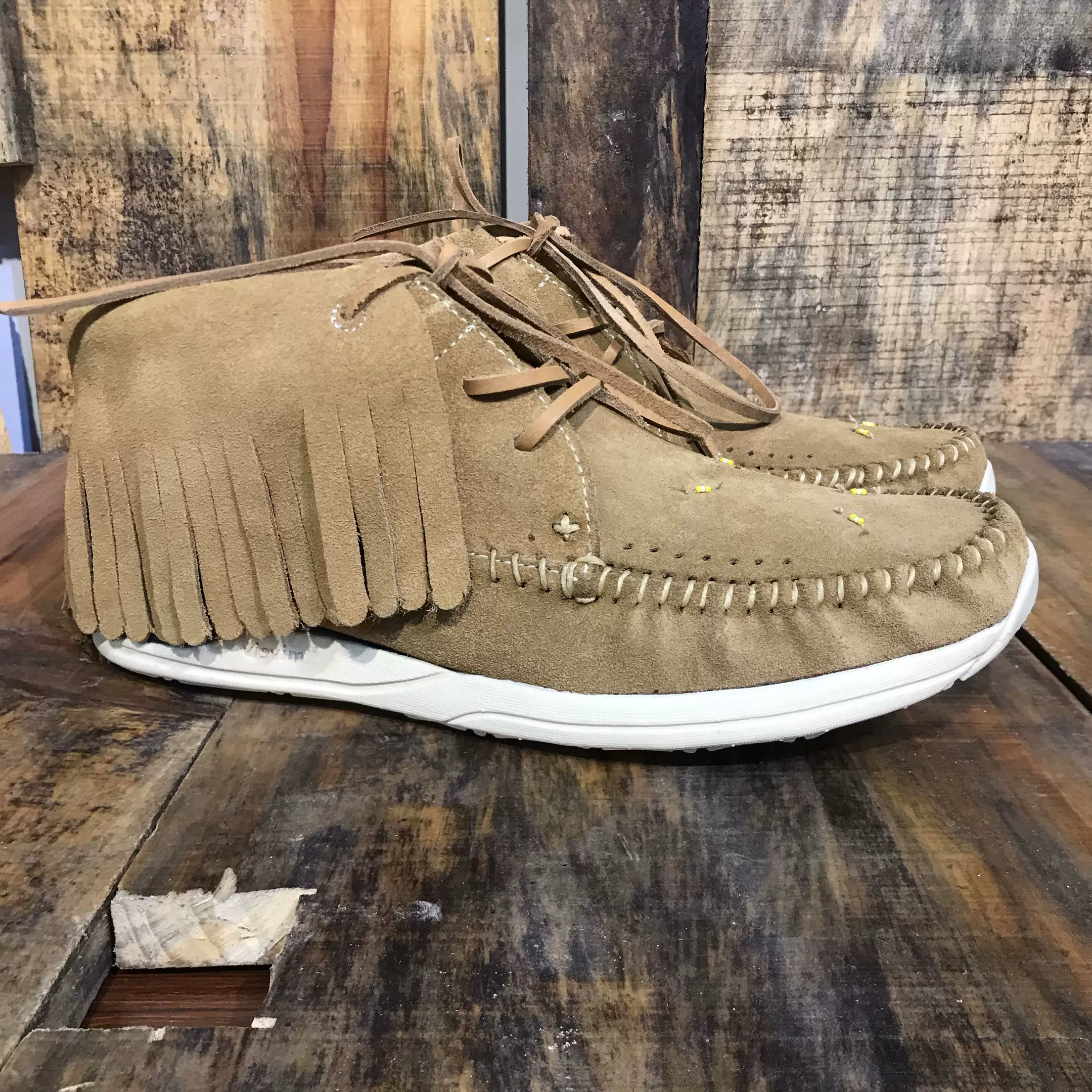 visvim fbt 日系流苏鞋手工串珠休闲鞋时尚复古高帮鞋民族风男鞋-Taobao