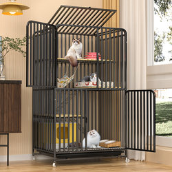 Cat Cage for Home Use, Indoor, Does Not Take up Much Space, Cat Villa with Extra Large Free Space, Integrated Double-Layer Cat Cage, Cat House