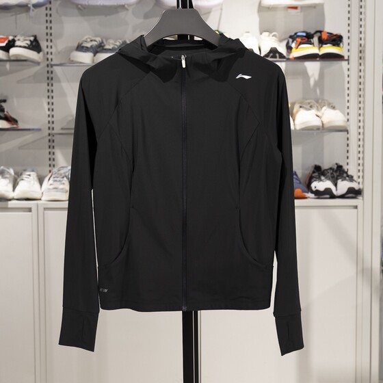 
Li Ning knitted windbreaker for women 2025 summer new fitness series sun protection ice comfort jacket AFDV286