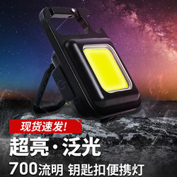 Aluminum Alloy Flashlight Rechargeable Mini Keychain Light Outdoor Camping Lighting Home Magnetic Strobe Portable