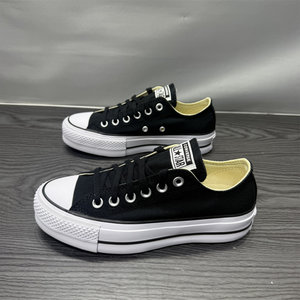 
CONVERSE Converse All Star Lift women's black classic low-cut thick-soled shoes canvas shoes 560250C