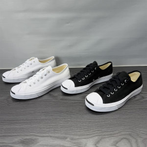 
CONVERSE Jack Purcell Golden Classic solid color men's and women's retro open smile canvas shoes 164057C
