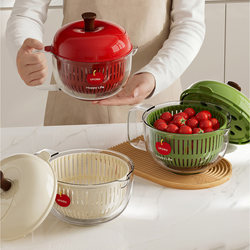 Vegetable Dehydrator, Food-Grade Household Salad Vegetable and Fruit Draining Basket, Kitchen Manual Spinner Dryer