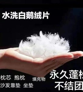 
White goose feather stuffed feather pillow cushion cushion pillow